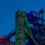 Hochofen in der Nacht