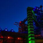 Hochofen in der Nacht