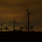 Nachtaufnahme Windrad