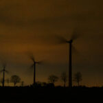 Nachtaufnahme Windrad